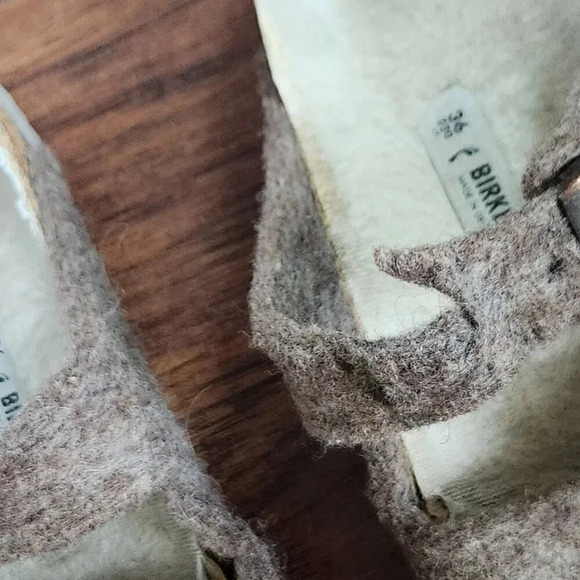 Birkenstock 230 Womens Happy Lamb Sandals Size 36 Wool Felt Hippie - Picture 4 of 10